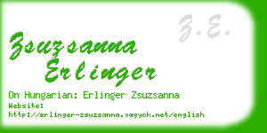 zsuzsanna erlinger business card